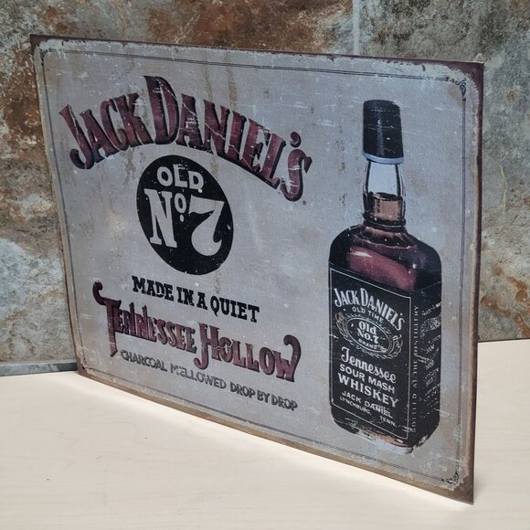 Jack Daniels Whiskey Old No 7 Bar Pub Liquor Tin Metal Sign Distressed Rustic - Picture 10 of 11